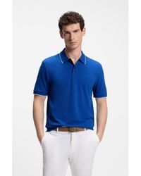 BOSS - Cotton-Piqué Polo Shirt With Embroidered Logo - Lyst