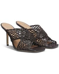BOSS - Leather Sandals With Woven Uppers - Lyst