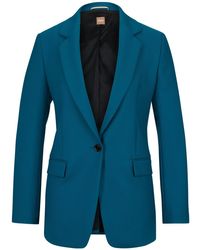 BOSS - Veste Regular Fit en twill de laine lourd - Lyst