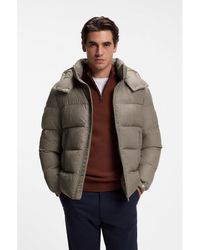 BOSS - Houndstooth Puffer Jacket - Lyst