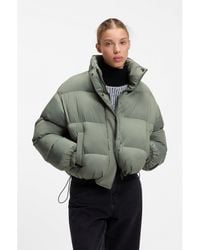 HUGO - Water-Repellent Puffer Jacket With Stand Collar - Lyst