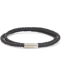 boss men's leather bracelet