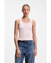 HUGO - Extra-Slim-Fit Tank Top With Puff-Print Logo - Lyst