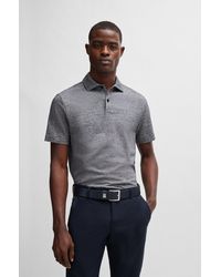 BOSS - Regular-fit Polo Shirt In Cotton And Linen - Lyst