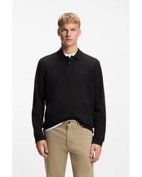 BOSS - Cotton-Blend Polo Shirt With Waffle Structure - Lyst