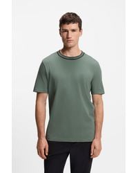 BOSS - Light Green Men's T-shirts Size L - Lyst
