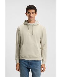 BOSS - Cotton-Terry Hoodie With Logo Patch - Lyst