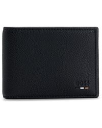 BOSS - Faux-leather Billfold Wallet With Logo And Signature Stripe - Lyst