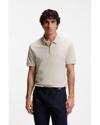 BOSS - Stretch-Cotton Slim-Fit Polo Shirt With Logo Patch - Lyst