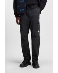 HUGO - Relaxed-Fit Cargo Trousers - Lyst