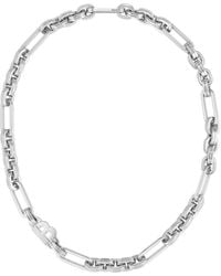 BOSS - Polished-Link Necklace With Monogram Element - Lyst