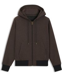 HUGO - Moderne Jas Met Capuchon Van Materiaal Met Visgraatpatroon - Lyst