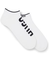 HUGO - Logo Cotton-Blend Ankle Socks - Lyst