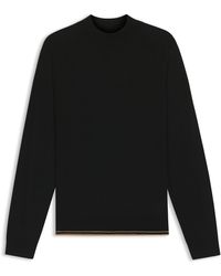 BOSS - Pullover Aus Woll-Mix Mit Stehkragen - Lyst