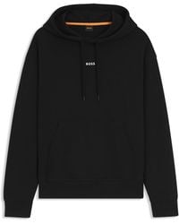 BOSS - Cotton-Terry Hoodie With Logo Print - Lyst