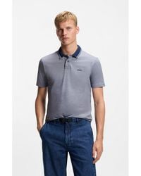BOSS - Cotton-Piqué Polo Shirt With Logo Print - Lyst