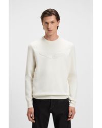 BOSS - X Aston Martin Wool Sweater With Embroidered Logo - Lyst