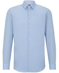 HUGO - Plain Slim-fit Cotton Shirt: 'c-jenno' - Lyst