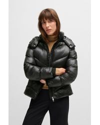 BOSS - Water-repellent Padded Jacket With Adjustable Hood - Lyst