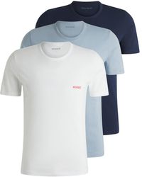 HUGO - Three-Pack Of Underwear T-Shirts - Lyst