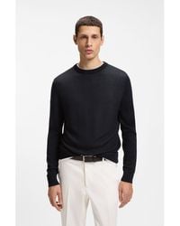 BOSS - Mixed-Structure Sweater - Lyst