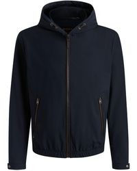 BOSS - Jacke Aus Angerautem Material-Mix Mit Kapuze - Lyst