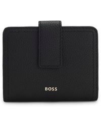 BOSS - Leather Wallet With Logo Lettering - Lyst