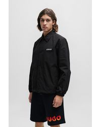 HUGO - Water-repellent Coach Jacket With Logo Badge - Lyst