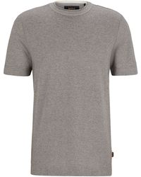 BOSS - Regular-Fit T-Shirt aus Baumwolle und Seide - Lyst