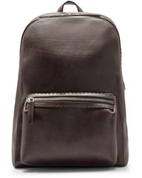 BOSS - Leather Backpack With Emed Logo - Lyst