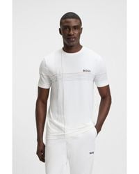 BOSS - Active Stretch-Jersey Slim-Fit T-Shirt With Moisture Management - Lyst