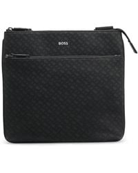 BOSS - Enveloptas Met Monogram En Reliëflogo Van Folie - Lyst