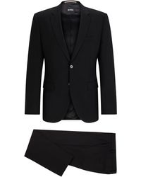 BOSS - Regular-Fit Anzug aus elastischem Schurwoll-Mix - Lyst