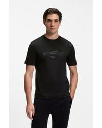 BOSS - X Aston Martin Cotton T-Shirt With Car Graphic - Lyst