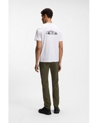 BOSS - Porsche X Mercerised-Cotton T-Shirt With Rear Graphics - Lyst