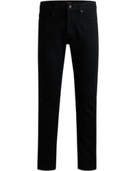BOSS - Schwarze Slim-Fit Jeans aus bequemem Stretch-Denim - Lyst