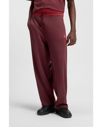 HUGO - X Rb Oversized-Fit Tracksuit Bottoms With Striped Waistband - Lyst