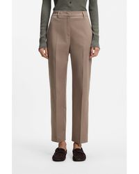 BOSS - Tapered-Fit Cropped Trousers - Lyst