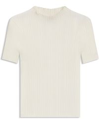 HUGO - Trui Met Onregelmatige Ribstructuur En Hoge Hals - Lyst