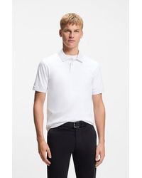 BOSS - Stretch-Cotton Slim-Fit Polo Shirt With Logo Patch - Lyst