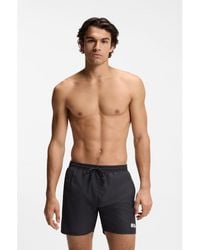 BOSS - Swim Shorts With Contrast Logo And Piping - Lyst