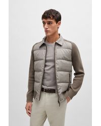 BOSS - Hybrid Jacket With Goose Down And Feather Filling - Lyst