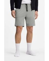 BOSS - Stretch-Cotton Shorts With Embroidered Logo - Lyst