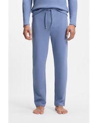 BOSS - Cotton-Blend Pyjama Bottoms With Embroidered Logo - Lyst