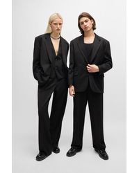 HUGO - Modern-fit All-gender Jacket In Stretch Fabric - Lyst