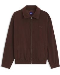 HUGO - Oversized-Fit Cordjacke Mit Script-Logo - Lyst