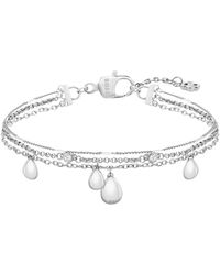 BOSS - Three-Layer-Tone Bracelet With Droplet Charms - Lyst