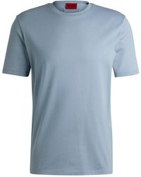 HUGO - Slim-Fit T-Shirt Van Gemerceriseerde Katoen - Lyst