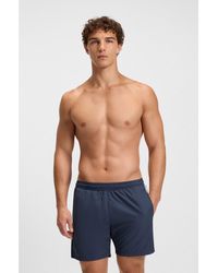 BOSS - Swim Shorts With Stripe And Logo - Lyst