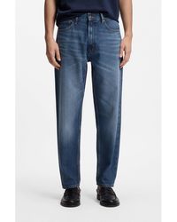 HUGO - Relaxed-Tapered-Fit Jeans - Lyst